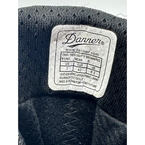 Danner Mens Trail Tek Light 3 Hiking Shoes Multicolor 61380 Leather Low Top 7D - Picture 13 of 16